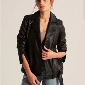 A&F vegan leather jacket